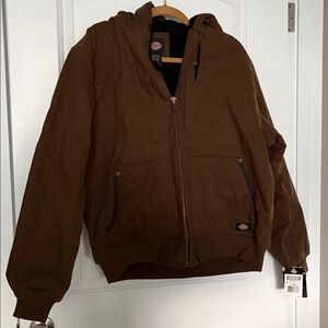Dickies Sanded Duck Hooded Jacket Size L NWT